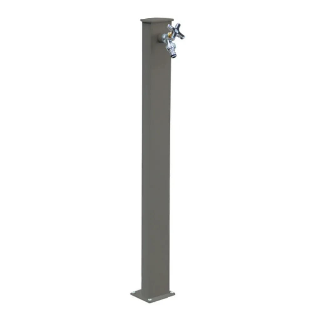 Point d'eau au sol en aluminium peint couleur Tortora avec robinet en laiton modèle Frog
