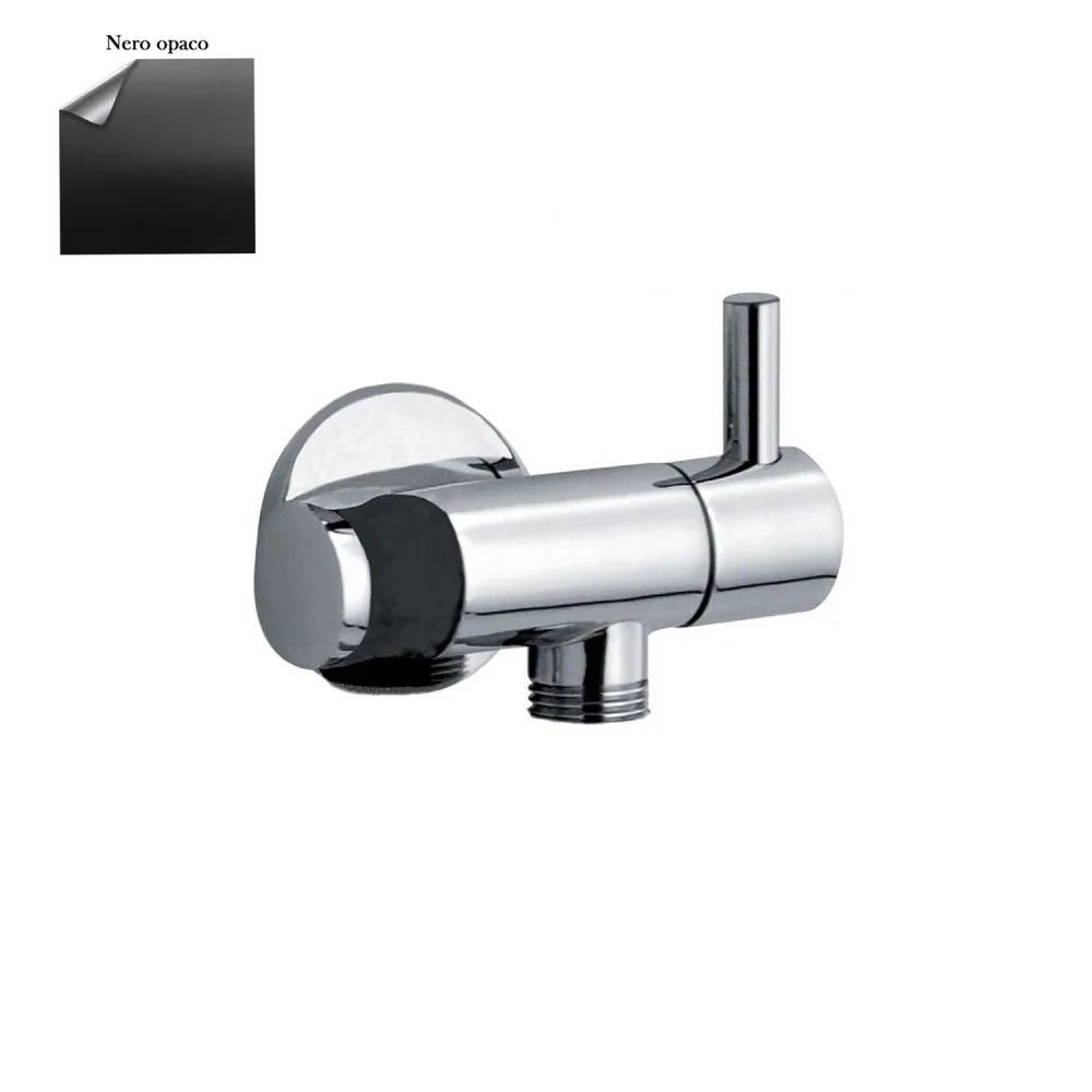 Robinet pour hydroscopique en laiton avec support de douche eau froide noir