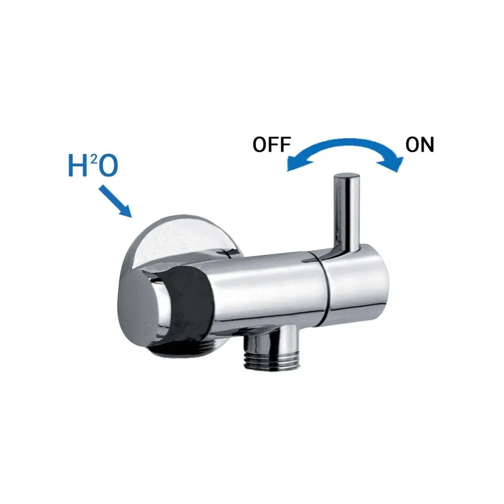 Robinet pour hydroscopique en laiton avec support de douche eau froide noir