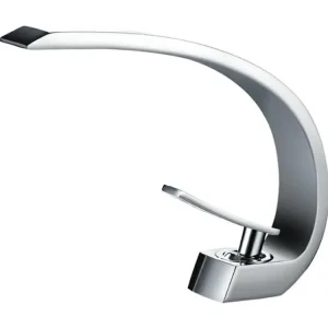 Robinet de salle de bain Mitigeur lavabo salle bain design novateur Laiton Céramique chrome IDK6101-1 avec flexibles