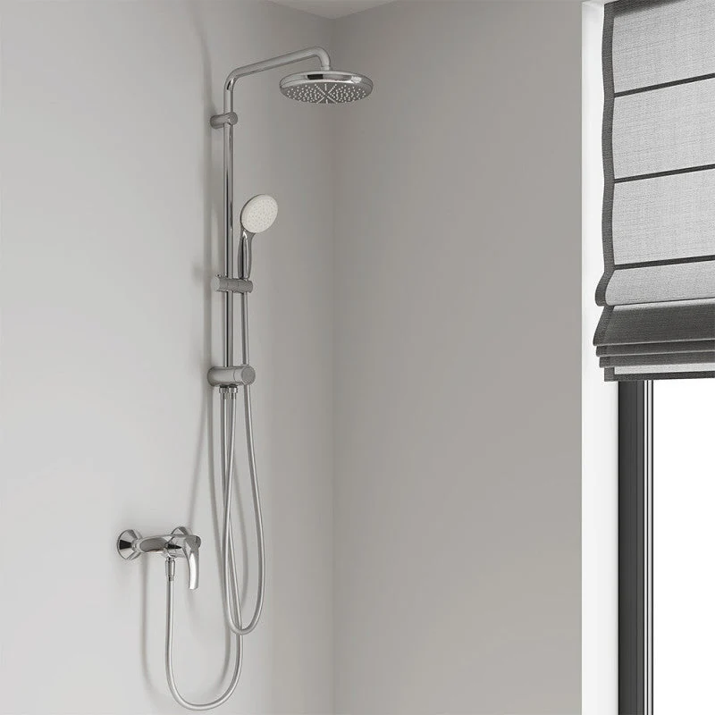 Colonne de douche inverseur manuel TEMPESTA SYSTEM 210 GROHE 26381001 - Ø21 cm + souple 125cm + douchette 1 jet - chromé