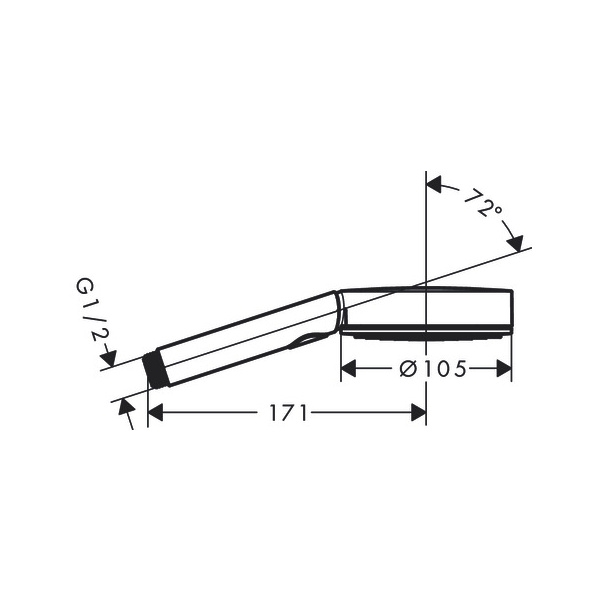 Douchette 3 jets EcoSmart Relaxation PULSIFY chromé - HANSGROHE
