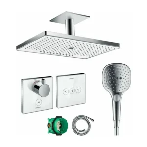 Lot robinet douche encastré thermostatique HANSGROHE + Douche de tête Rainmaker Select 3 jets
