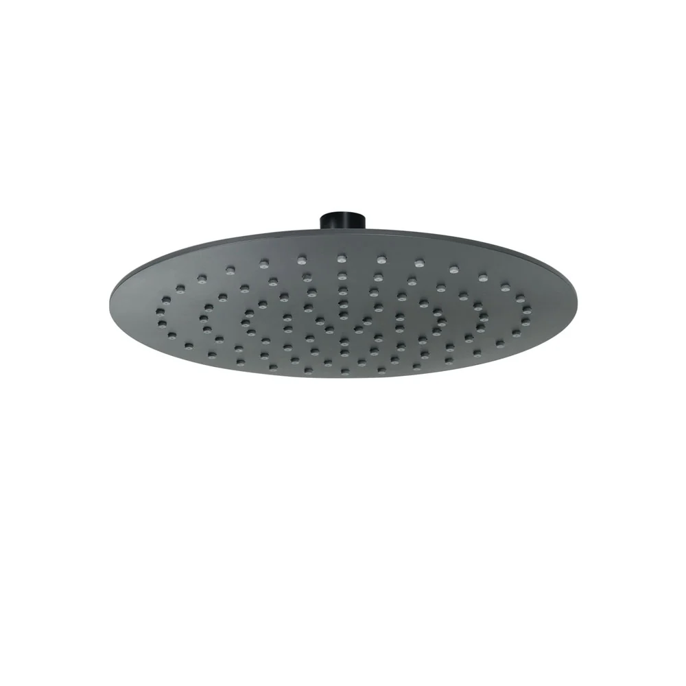 Pomme de douche 1 jet Diam. 22,5 cm connexion 1/2'' série Plus 07 par Gedy - Noir mat