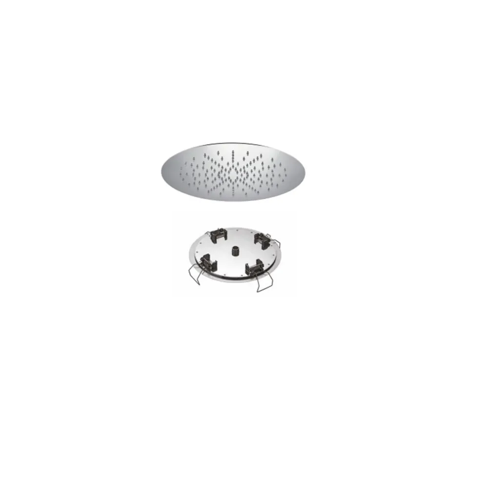 Pomme de douche ronde 34cm en acier inoxydable chromé avec fixation au plafond Keller Taps