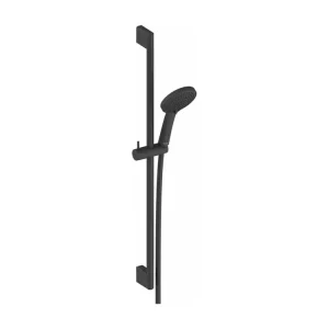 Pommeau de douche DURAVIT 3 jets type pluie élastique et barre noir mat
