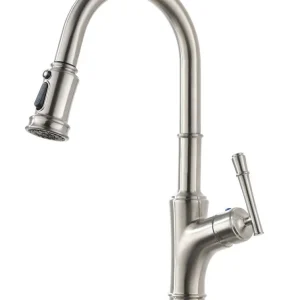 Robinet de Cuisine APPASO avec Douchette Extractible Mitigeur de Cuisine 3 Jets Brossé Argent