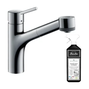 Robinet de cuisine avec douchette HANSGROHE Talis M52 170 2 jets chromé + nettoyant Briochin
