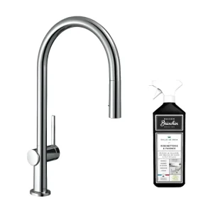 Robinet de cuisine avec douchette HANSGROHE Talis M54 210 sBox 2 jets chromée + nettoyant Briochin