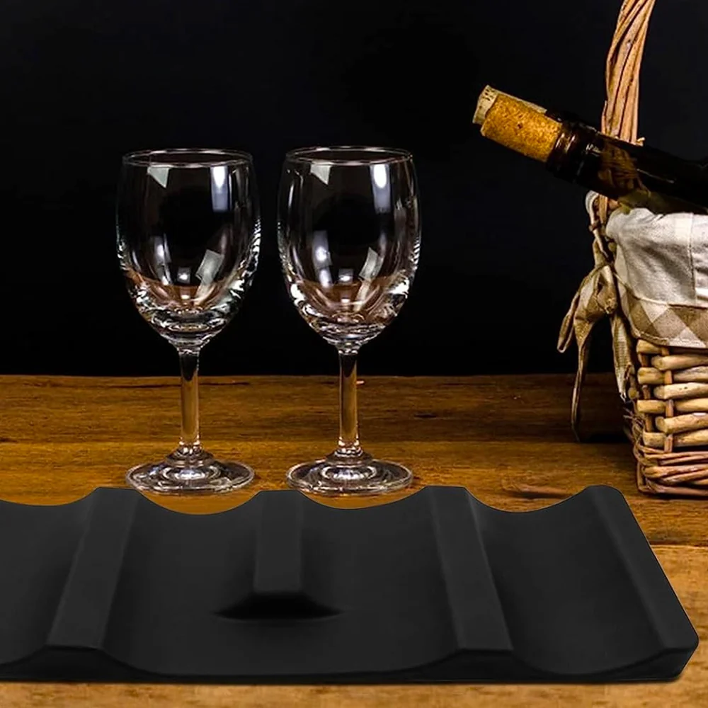 Inox 304 Tappetino Per Bottiglie Impilabili Silicone 29,5x9,5x1,5cm