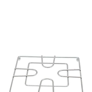 Kitchen Life Stainless Steel Square Trivet - Effet argent avec Kit de Montage