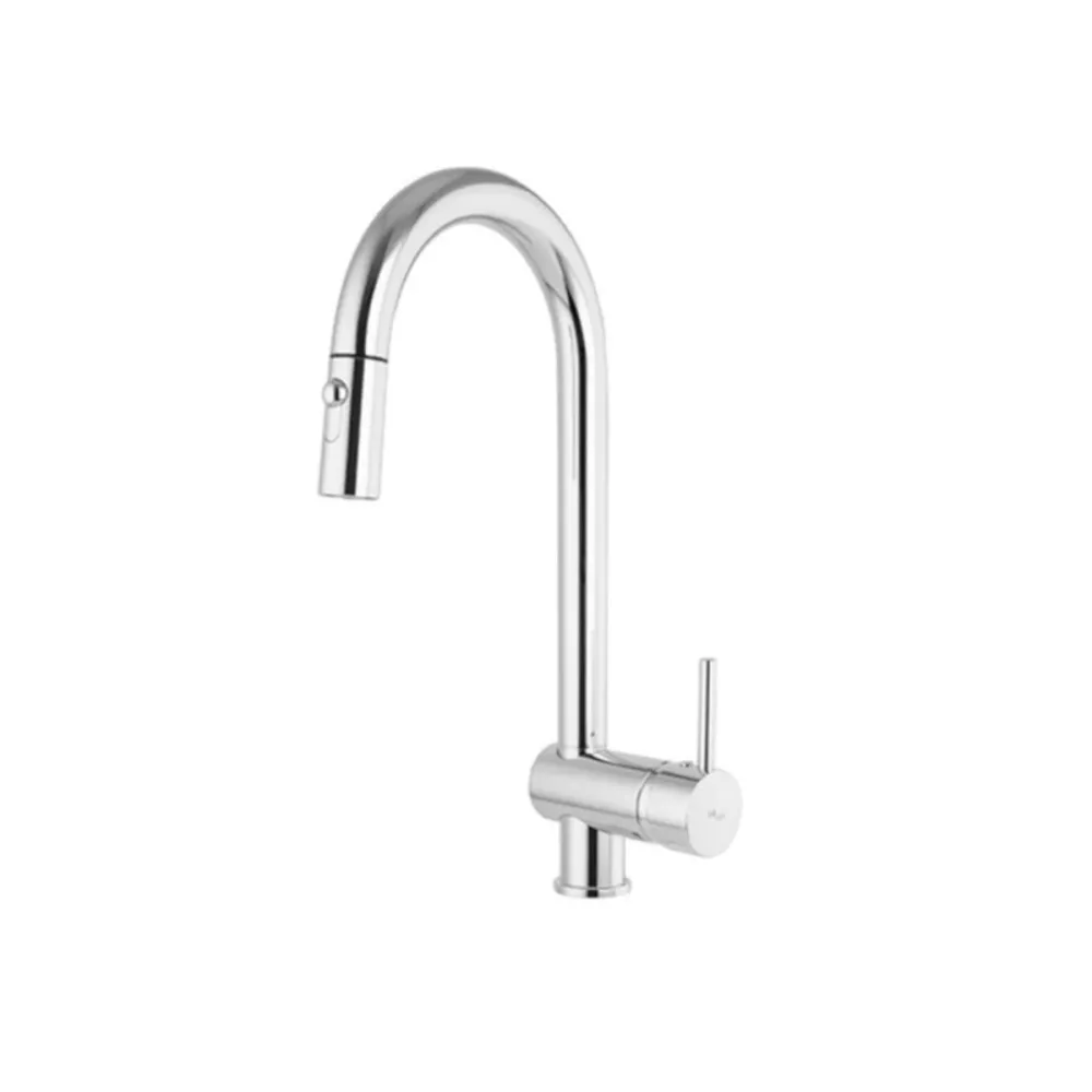 Robinet rétractable chromé avec Douchette Extractible