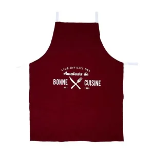 Siphon à Évacuation Tablier de cuisine 67x85 cm BRIGADE RAFFINÉ Rouge Bordeaux