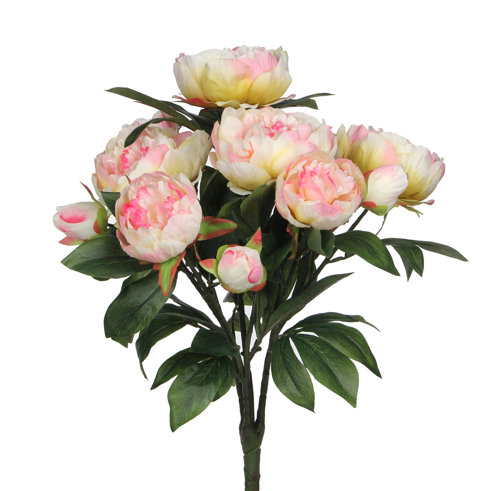 Bouquet pivoines mila, rose évident 55 cm Mica | réglable | invisible