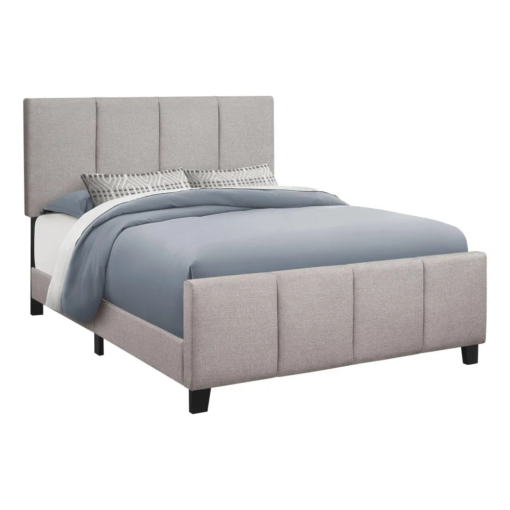 Monarch Grand lit plateforme rembourré avec rangement I 6025Q