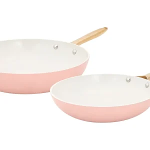 Cookinglife Koekenpannenset Style Roze - ø 24 & 28 cm - keramische anti-aanbaklaag - geschikt voor alle warmtebronnen