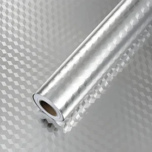 Kit Complet avec Accessoires Rouleau adhésif aluminium au mètre - revêtement mural meuble de protection auto-adhéif étanch...