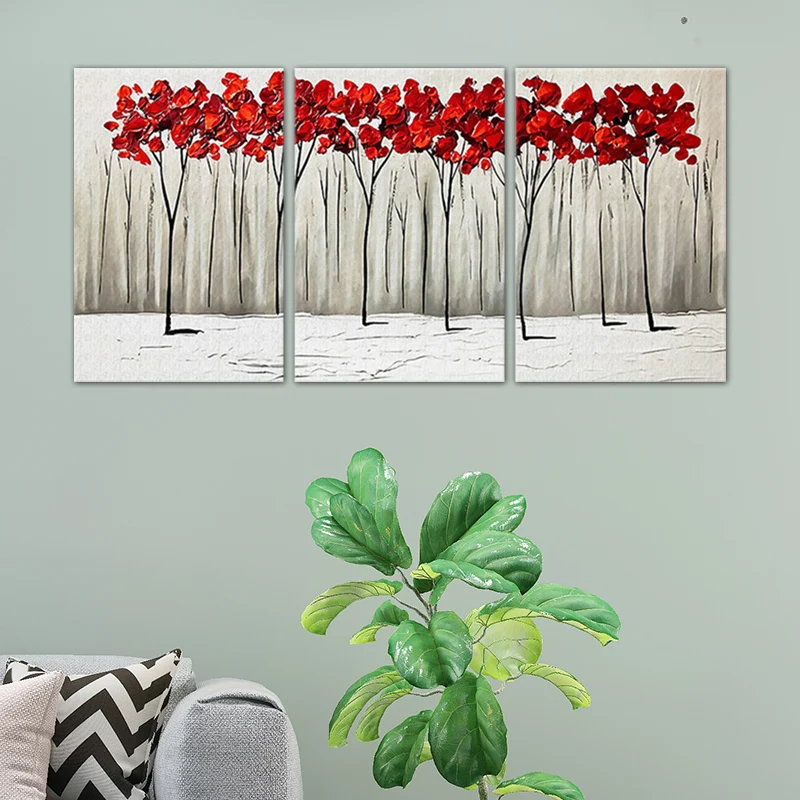 Peinture murale en fleurs de roses, fleurs romantiques traditionnelles, impression sur toile en rouge pour la maison pour...