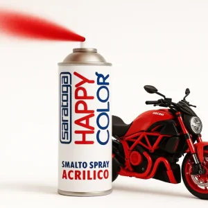 Peinture Spray Happy Color - ROUGE RUBIS - 400ml - Saratoga