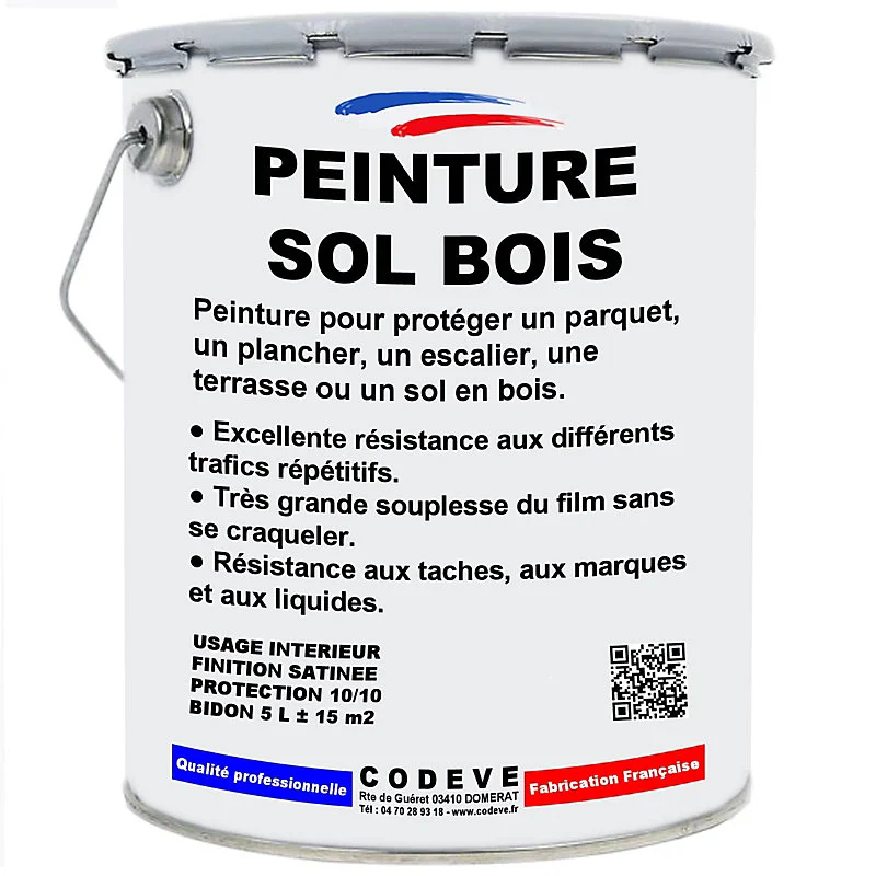 Rouleau pour plafond Peinture Sol Bois Terracotta - 4x5 L - Codeve Bois - RAL 8004