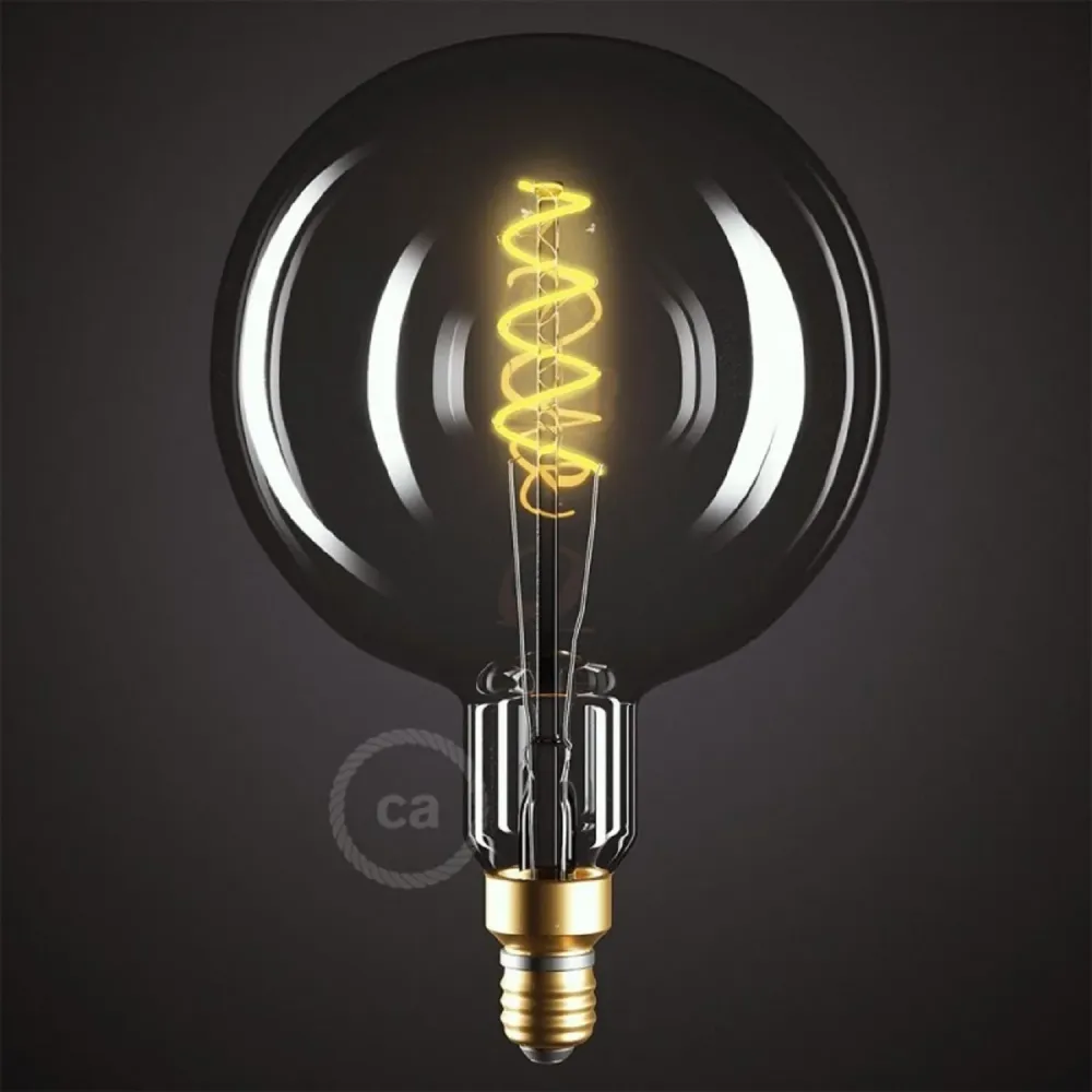 Ampoule LED E27 5W filament dimmable 150 lumens G200 XXL fumée Creative-Cables