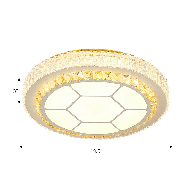 Applique design LED-Deckenleuchte, rund/sechseckig/rautenförmig, actuel Acryl-Deckenleuchte mit Kristalldesign Weiß