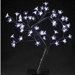 Arbre lumineux led à poser prunus 48 led - blanc pour fêtes et événements