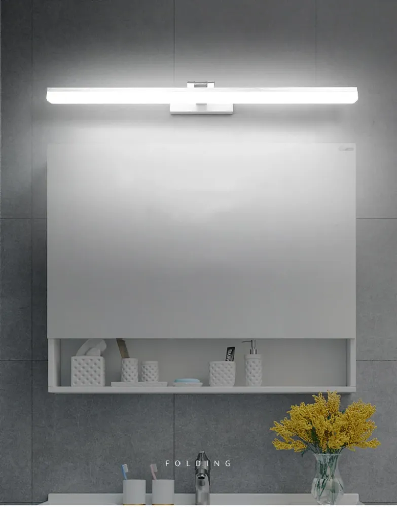 Bewaffnete LED-Wandleuchte im modernen Stil, einfache Badezimmer-Waschtischleuchte aus Metall avec 16 couleurs RVB