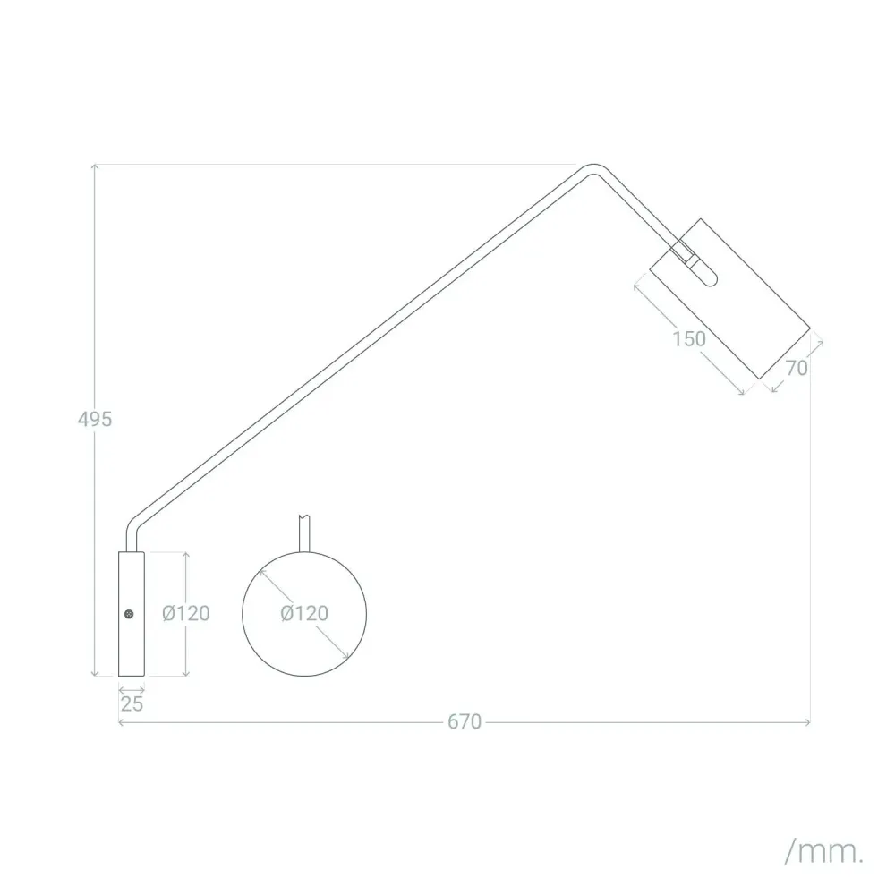 Éclairage Décoratif LED Lampe murale en métal avec éclairage LED orientable Magno
