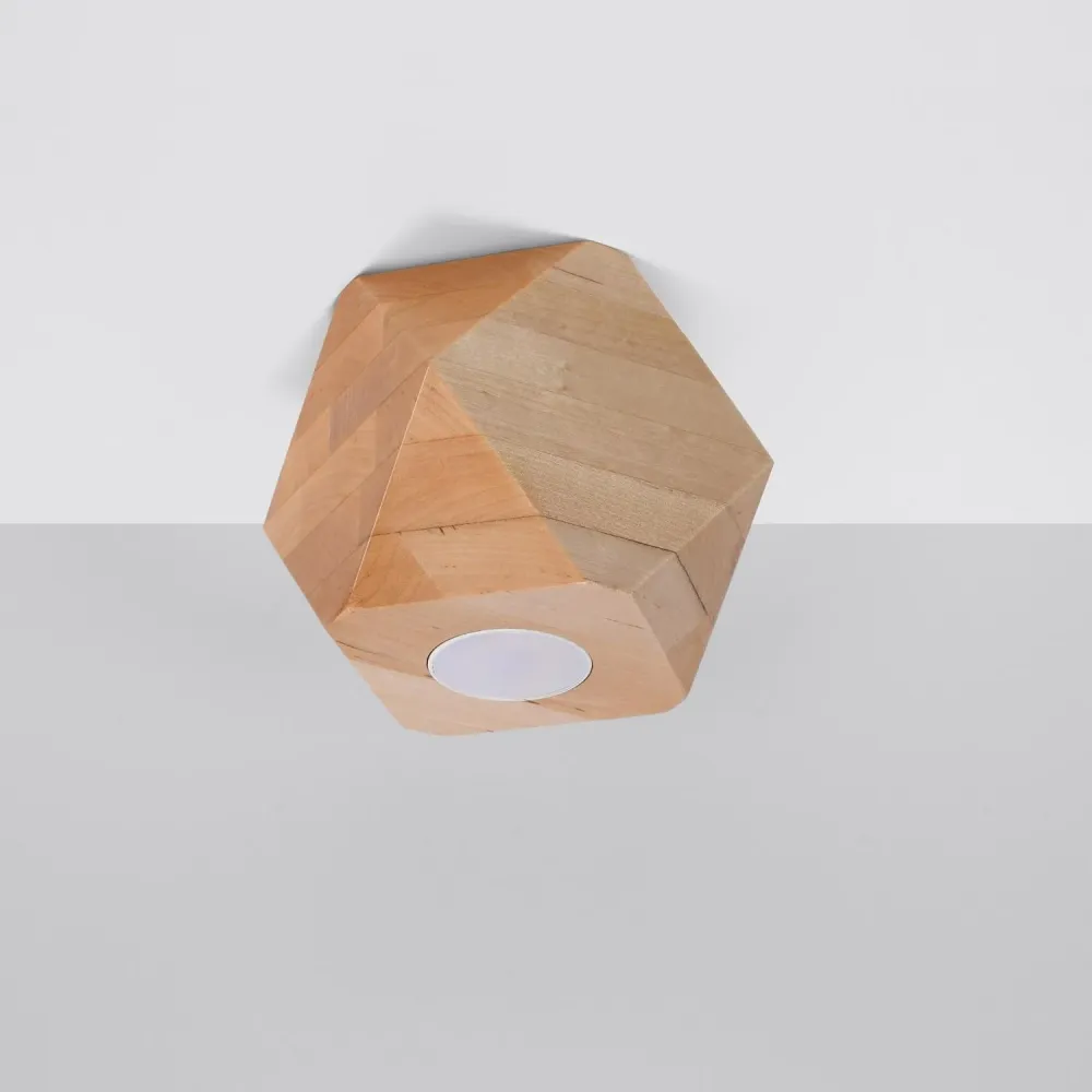 Éclairage Décoratif LED Luminaire de plafond en bois pourvu d'une ampoule LED de chez SOLLUX