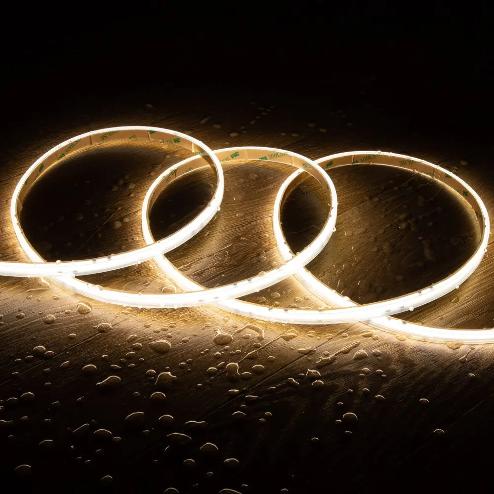 Éclairage LED polyvalent 220V COB 50m 320 LED/m 10mm IP65 silicone.