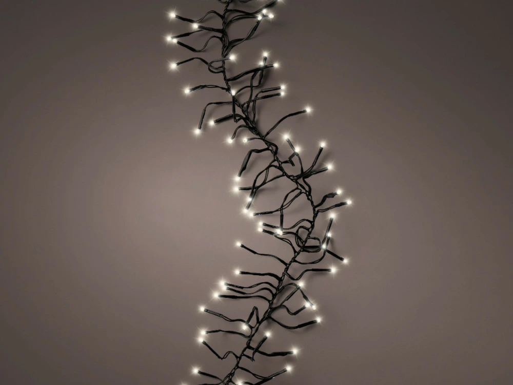 Guirlande lumineuse en grappe à led blanc torride - 13,5 m - nos envies deco