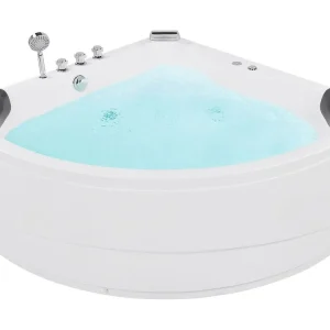 Hoekbad whirlpool LED wit 197 x 140 cm BARACOA