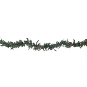 Kerstguirlande met LED-verlichting groen 270 cm KAMERUN