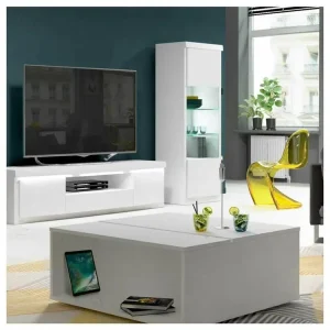 Kit d'Éclairage Ambiance Table basse relevable Blanc laqué/ leds - ESPRIT