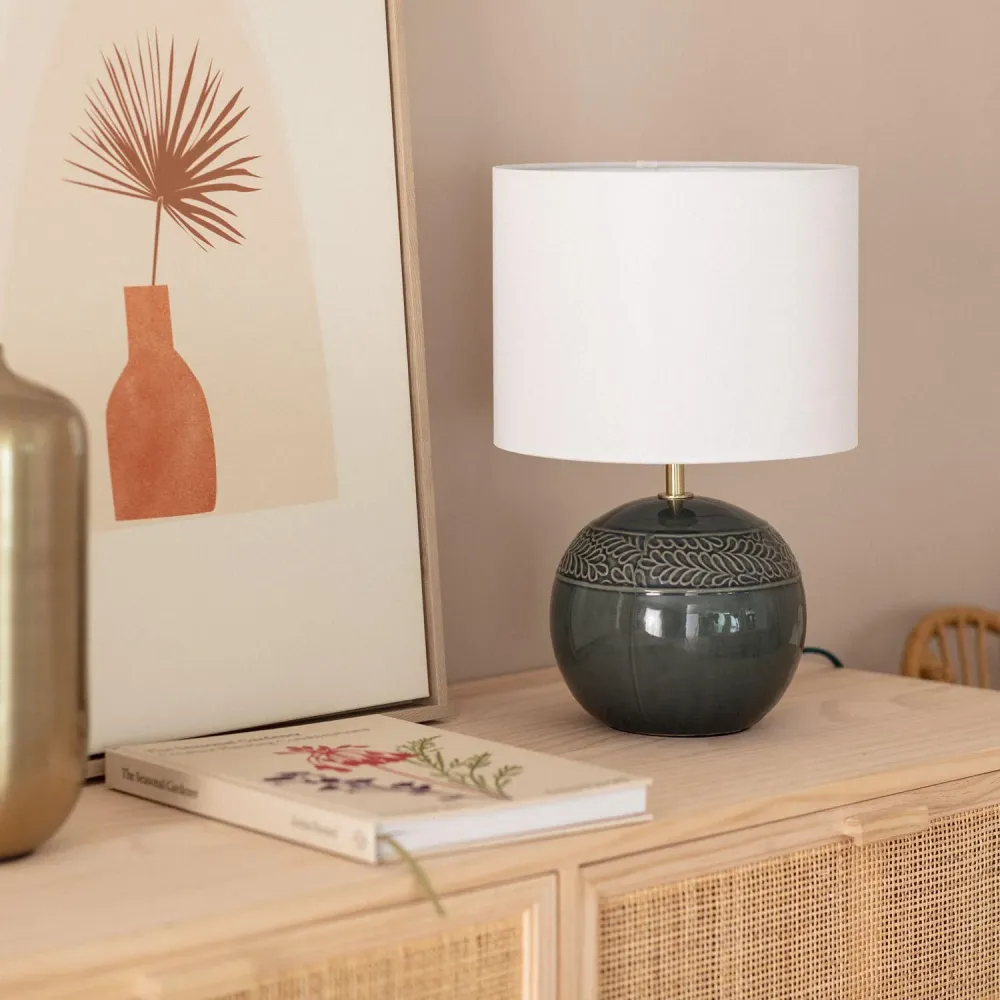 Lampe en céramique avec éclairage LED Murger avec 16 couleurs RVB