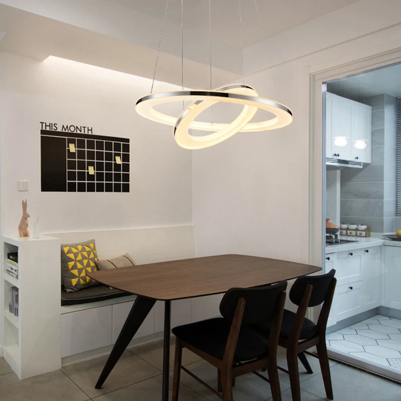 Lampe à lave Lustre chromé Orbit, luminaire suspendu à LED en métal de style basique, lumière chaude/blanche/naturelle, 23...