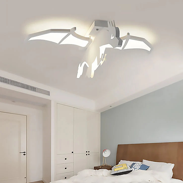 Lampe à lave Plafonnier Charizard pour chambre de garçon, plafonnier LED en acrylique, dessin animé, blanc