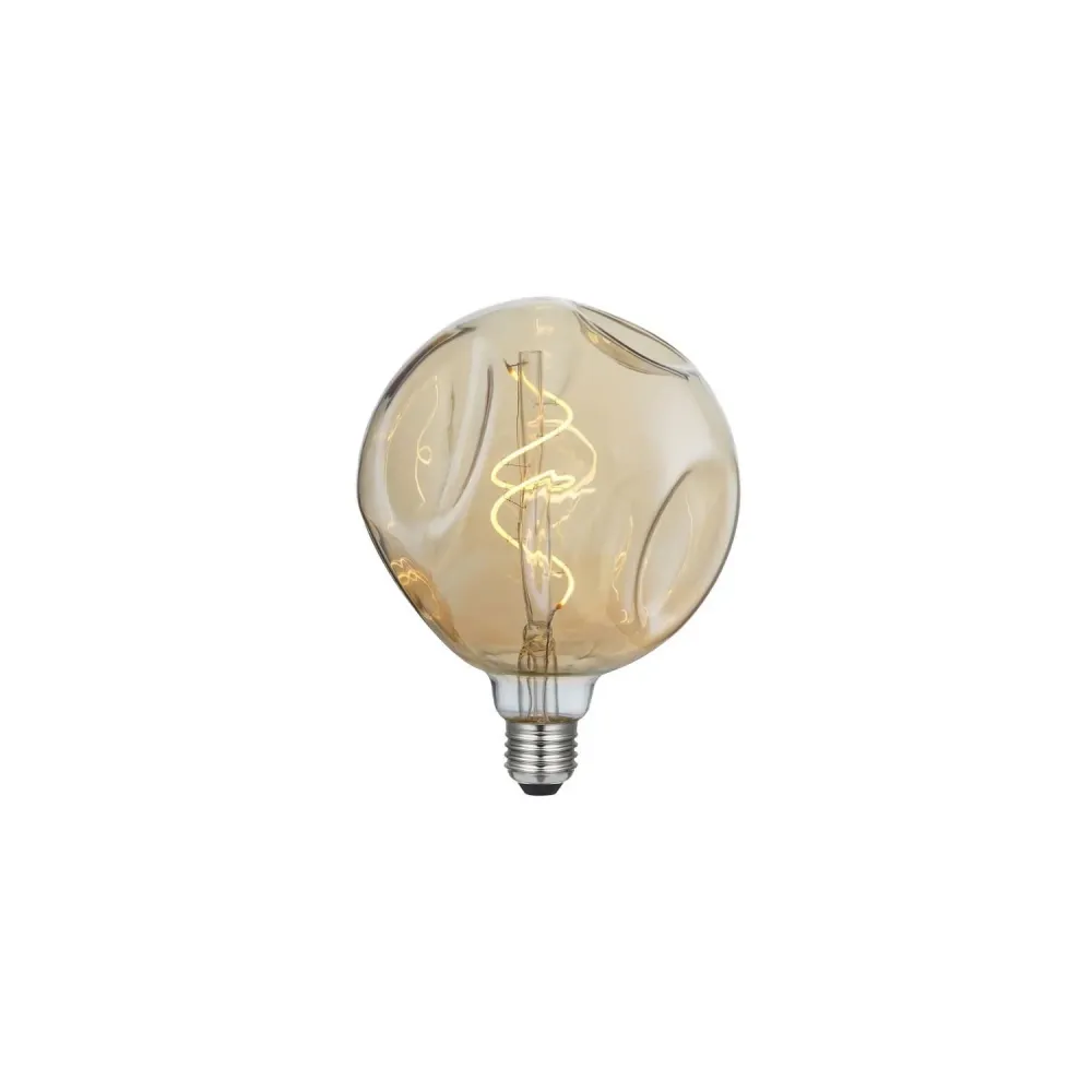 Lampe LED E27 filament 5W 250 lumens G140 ajustable dorée Creative-Cables DL700305 pour décoration de Noël