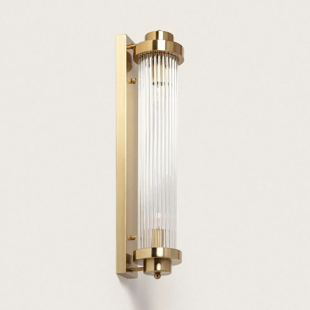 Lampe murale en verre et métal avec éclairage LED pour décoration de Noël