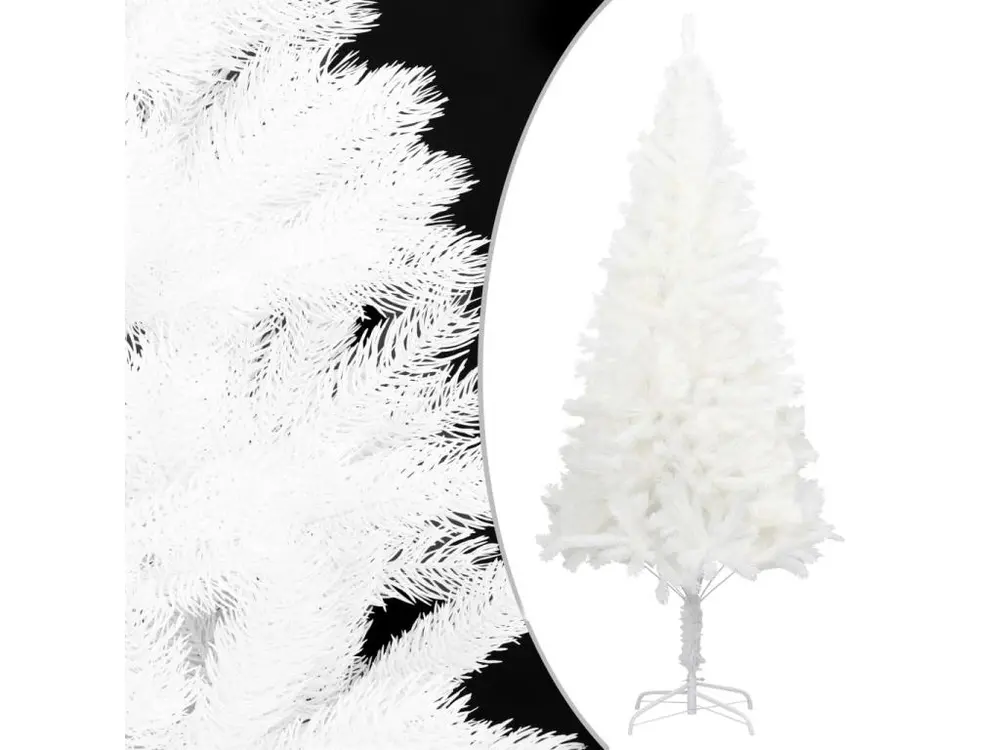 Lampe à sel Arbre de Noël artificiel avec LED et boules Blanc 210 cm