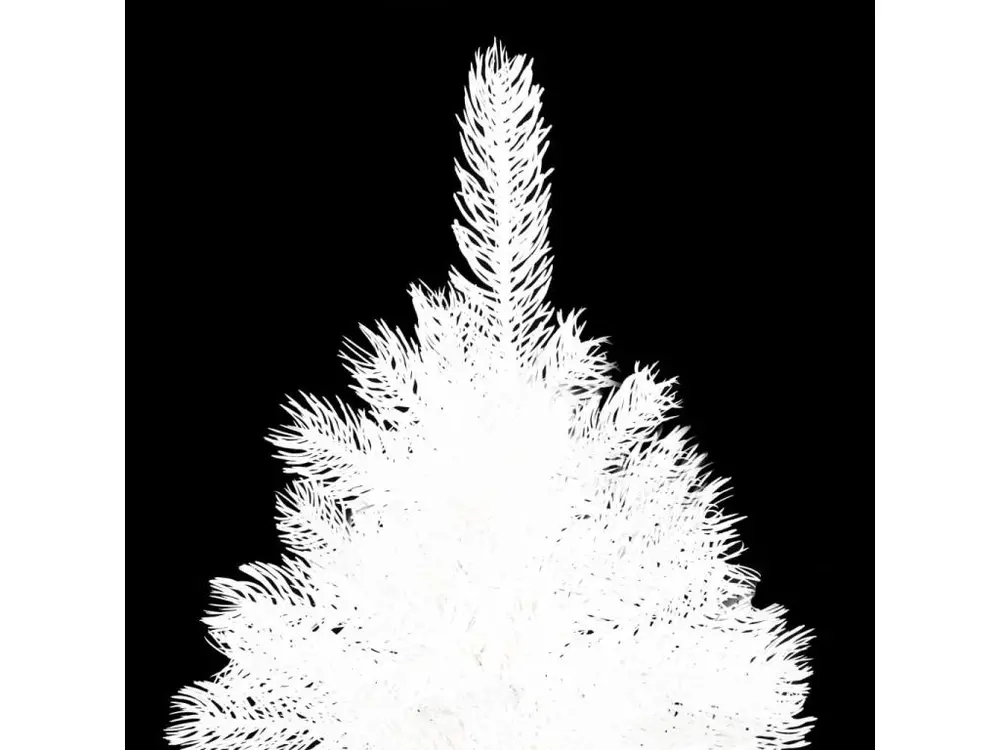 Lampe à sel Arbre de Noël artificiel avec LED et boules Blanc 210 cm