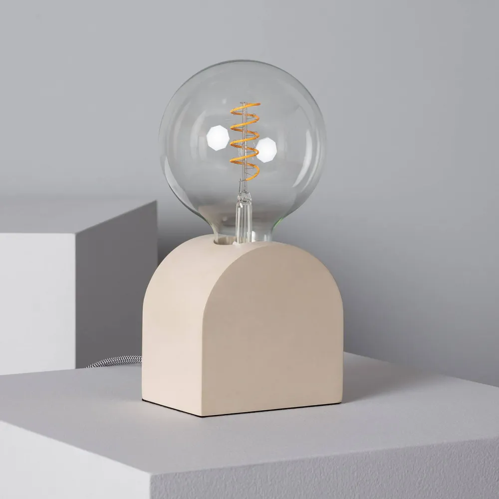 Lampe de table Luperca en résine avec éclairage LED Style industriel