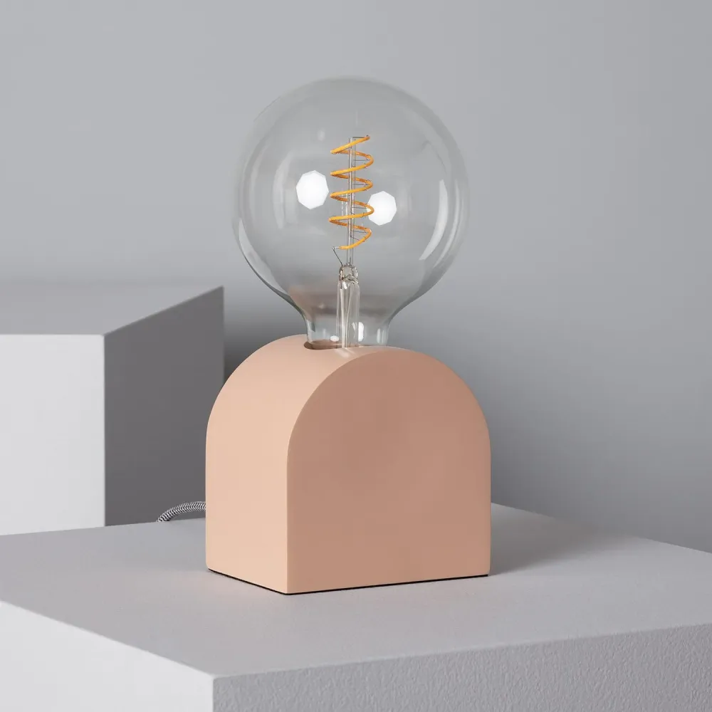 Lampe de table Luperca en résine avec éclairage LED Style industriel
