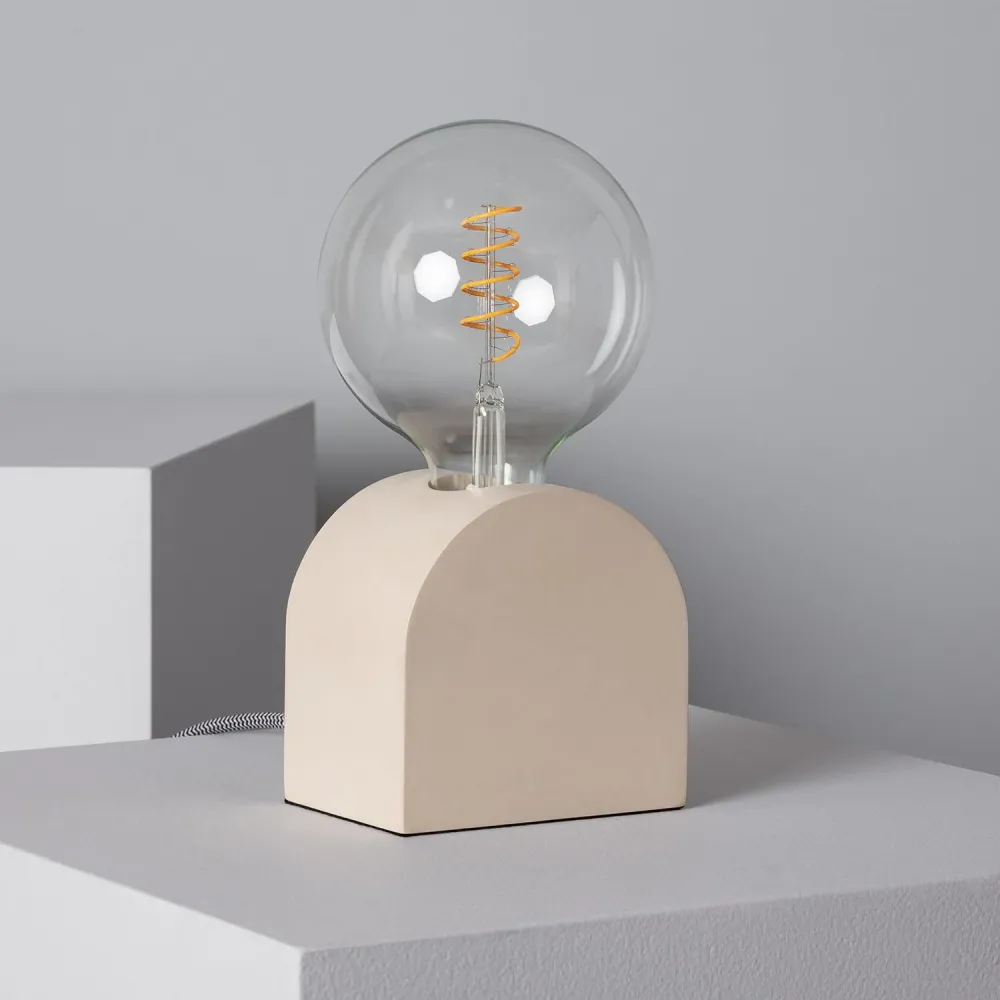 Lampe de table Luperca en résine avec éclairage LED Style industriel
