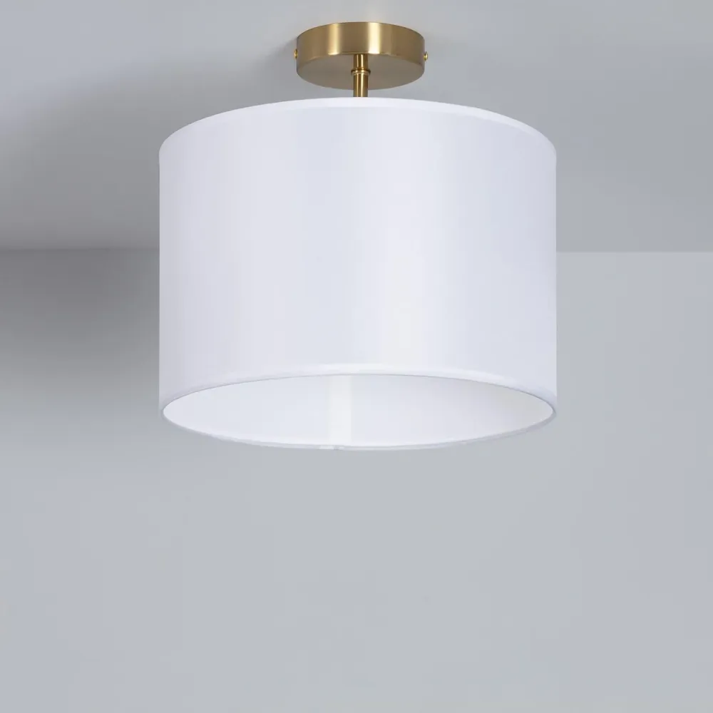 Luminaire Créatif Design Lampe de plafond en métal et textile modèle Austen avec LED