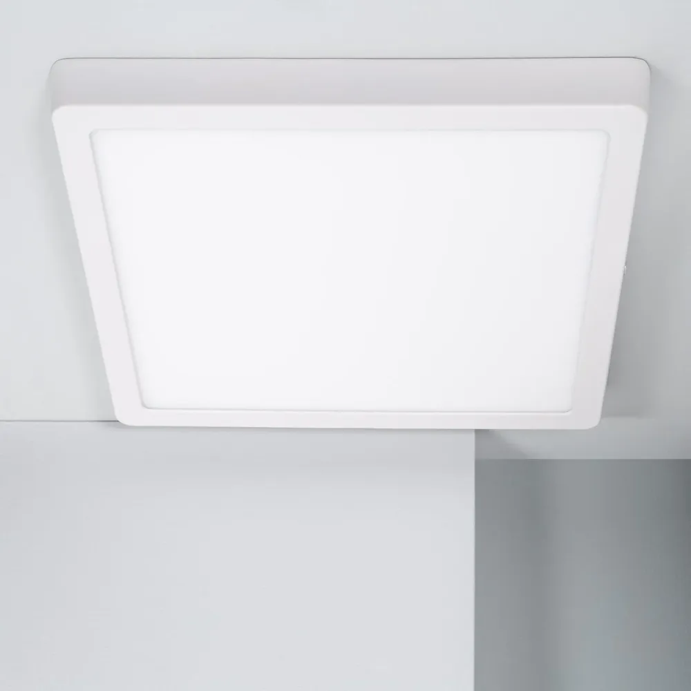 Luminaire Créatif Design Luminaires LED aluminium carré, 24W, CCT réglable, 280 mm, SwitchDimm.