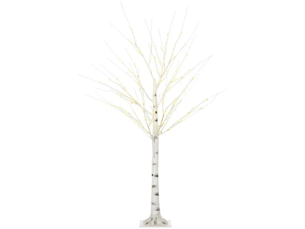 Luminaire à effet Arbre lumineux LED bouleau - décoration lumineuse - 96 LEDS blanc bouillant - norme IP 44 - usage intéri...