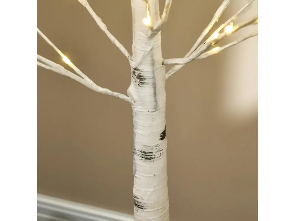 Luminaire à effet Arbre lumineux LED bouleau - décoration lumineuse - 96 LEDS blanc bouillant - norme IP 44 - usage intéri...