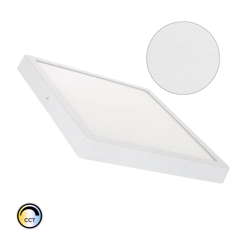 Luminaire de plafond carré LED 24W élancé CRI90 réglable UGR17 280x280 mm en multicolore